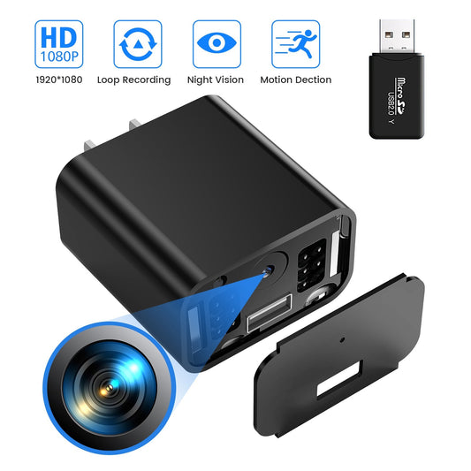 Night Version Full HD USB Charger Camera  with 64GB TF cards