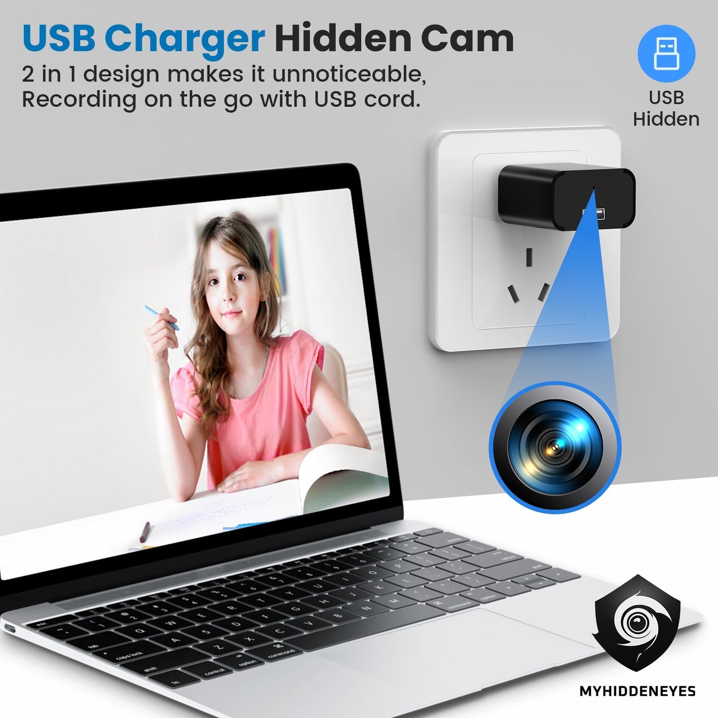 Night Version Full HD USB Charger Camera  with 64GB TF cards