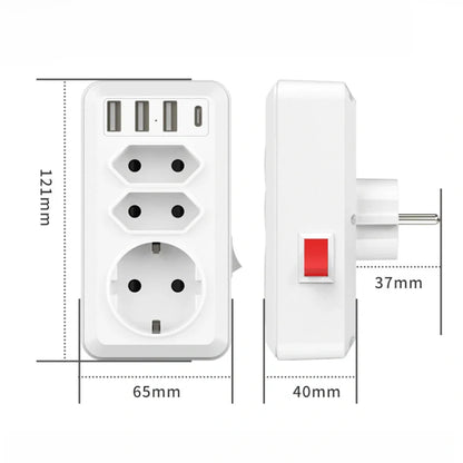 EU Plug Standard USB Sockets Adapter Camera