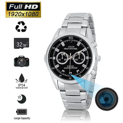 Matel Spy Watch Camera 1080P HD Mini Camera Portable Watch