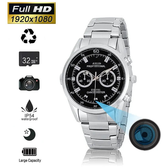 Matel Spy Watch Camera 1080P HD Mini Camera Portable Watch