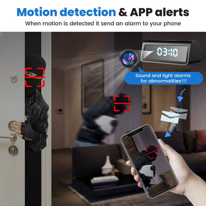 Hidden Camera Clock - 4K & 1080p Clock Secret Camera With IR CUT