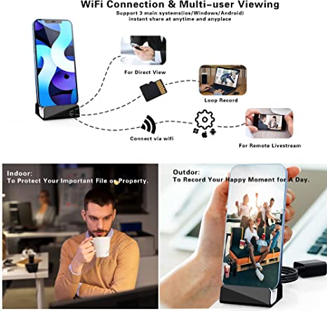 Phone Charger with 1080P Hidden Spy Camera