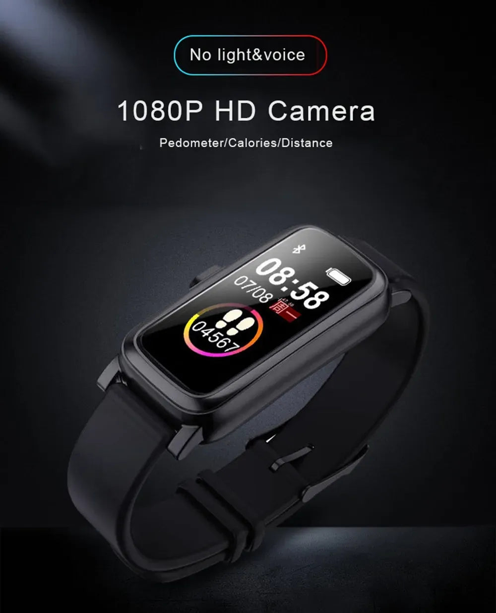Waterproof Sport Watches Mini Camera Bracelet Build in 64GB