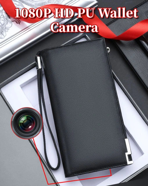 Portable WIFI Wallet Camera PU Wallet Camera