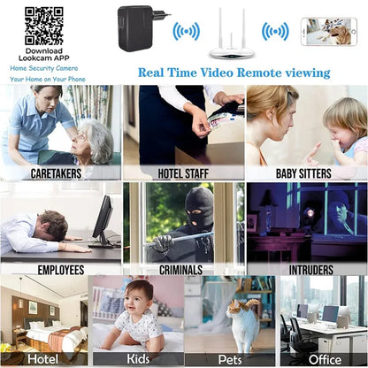 4K/1080P HD WiFi Charger Spy Camera  Mini Hidden Camera