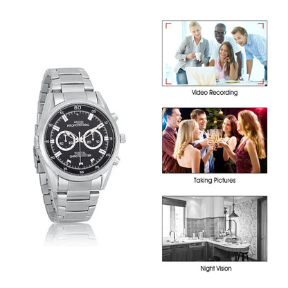 Matel Spy Watch Camera 1080P HD Mini Camera Portable Watch