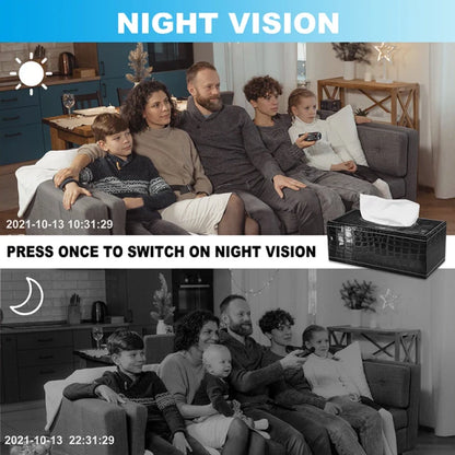 PU Leather Tissue Box Mini Camera Night Version