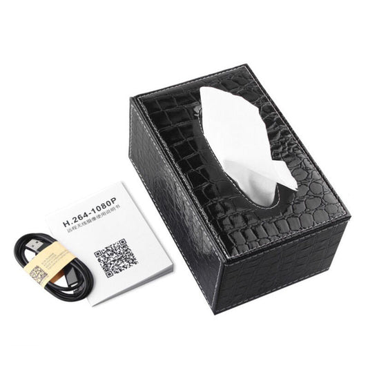 PU Leather Tissue Box Mini Camera Night Version